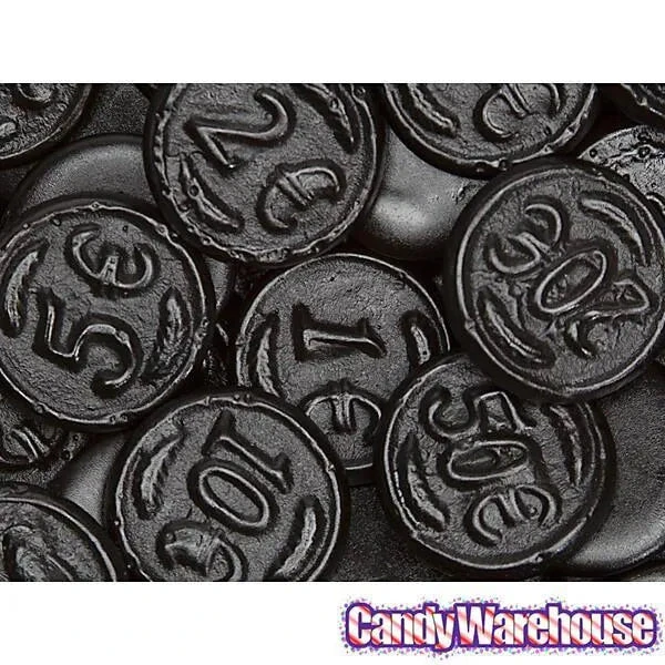 Gustaf's Black Licorice Coins: 1KG Bag 2 Gustaf's Black Licorice Coins: 1KG Bag - Image 2