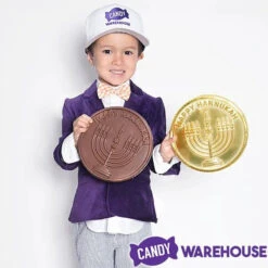 Happy Hanukkah Milk Chocolate Giant Gelt: 8.65-Ounce Coin -Candy Promotion Sale happy hanukkah milk chocolate giant gelt 8 65 ounce coin candy warehouse 4