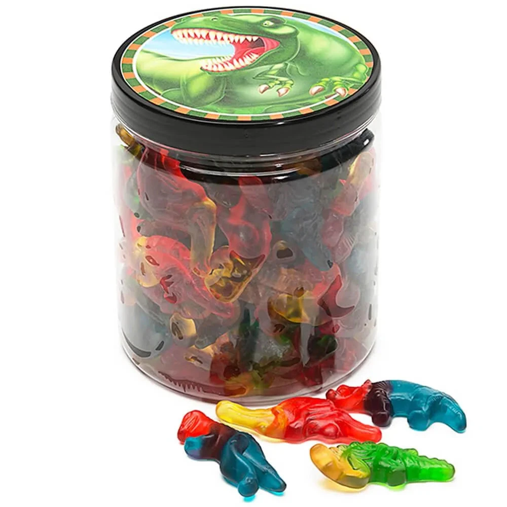 Haribo Gummy Dinosaurs Candy: 100-Piece Jar 1 Haribo Gummy Dinosaurs Candy: 100-Piece Jar