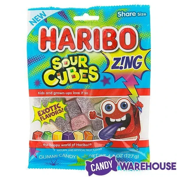 Haribo Zing Sour Cubes Gummy Candy: 3LB Box 5 Haribo Zing Sour Cubes Gummy Candy: 3LB Box - Image 5