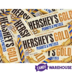 Hershey's Gold With Peanuts And Pretzels Candy Bars: 24-Piece Box -Candy Promotion Sale hershey s gold with peanuts and pretzels candy bars 24 piece box candy warehouse 4