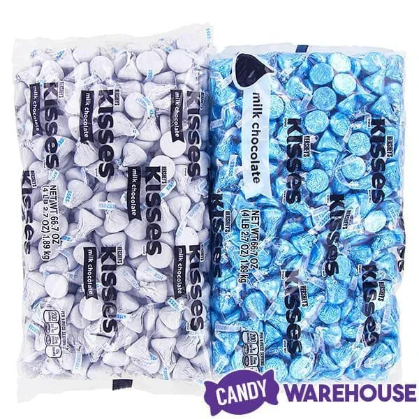 Hershey's Kisses Color Combo - Light Blue And White: 800-Piece Box 5 Hershey's Kisses Color Combo - Light Blue And White: 800-Piece Box - Image 5