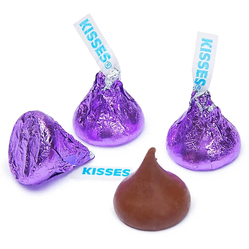 Hershey's Kisses Purple Foiled Milk Chocolate Candy: 400-Piece Bag 1 Hershey's Kisses Purple Foiled Milk Chocolate Candy: 400-Piece Bag