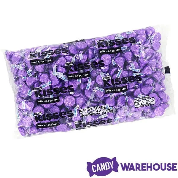 Hershey's Kisses Purple Foiled Milk Chocolate Candy: 400-Piece Bag 4 Hershey's Kisses Purple Foiled Milk Chocolate Candy: 400-Piece Bag - Image 4