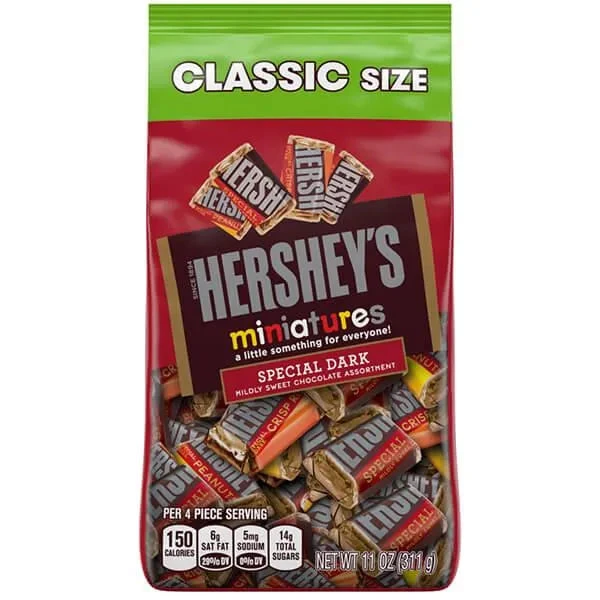 Hershey's Special Dark Miniatures Chocolate Bars: 10.1-Ounce Bag 1 Hershey's Special Dark Miniatures Chocolate Bars: 10.1-Ounce Bag