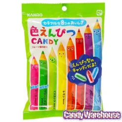 Kanro Assorted Colors Pencil Hard Candy: 25-Piece Bag -Candy Promotion Sale kanro assorted colors pencil hard candy 25 piece bag candy warehouse 4