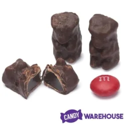 Koppers Dark Chocolate Covered Gummi Bears: 1LB Jar -Candy Promotion Sale koppers dark chocolate covered gummi bears 1lb jar candy warehouse 3