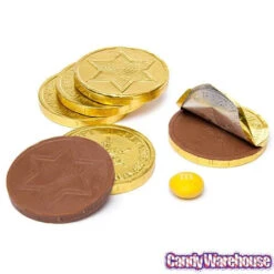 Madelaine Chanukah Gelt Gold Foiled Milk Chocolate Coins: 5LB Bag 9 Madelaine Chanukah Gelt Gold Foiled Milk Chocolate Coins: 5LB Bag -Candy Promotion Sale madelaine chanukah gelt gold foiled milk chocolate coins 5lb bag candy warehouse 5