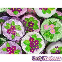 Madelaine Foiled Milk Chocolate Flower Wafers - Violets: 5LB Bag -Candy Promotion Sale madelaine foiled milk chocolate flower wafers violets 5lb bag candy warehouse 5