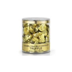 Madelaine Gold Foiled Caramel Filled Chocolate Truffles: 30-Piece Tub -Candy Promotion Sale madelaine gold foiled caramel filled chocolate truffles 30 piece tub candy warehouse 4