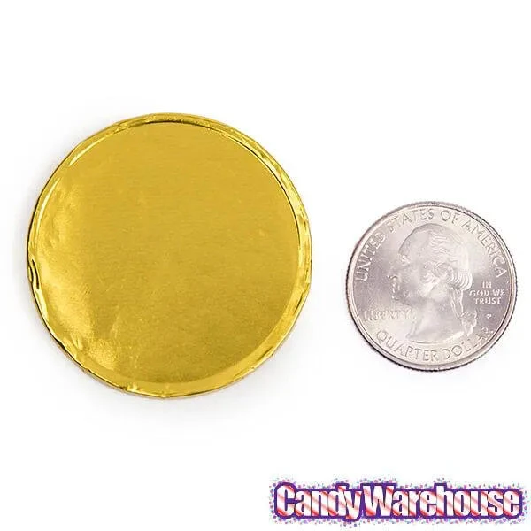 Madelaine Gold Foiled Milk Chocolate Coins - Blank: 5LB Bag 2 Madelaine Gold Foiled Milk Chocolate Coins - Blank: 5LB Bag - Image 2