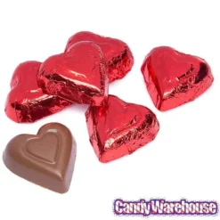 Madelaine Red Foiled Milk Chocolate Hearts: 5LB Box -Candy Promotion Sale madelaine red foiled milk chocolate hearts 5lb box candy warehouse 3