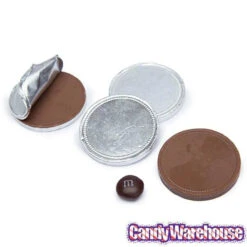Madelaine Silver Foiled Milk Chocolate Coins - Blank: 5LB Bag -Candy Promotion Sale madelaine silver foiled milk chocolate coins blank 5lb bag candy warehouse 4