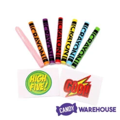 Magic Colors Bubble Gum Crayons Packs: 24-Piece Box -Candy Promotion Sale magic colors bubble gum crayons packs 24 piece box candy warehouse 3