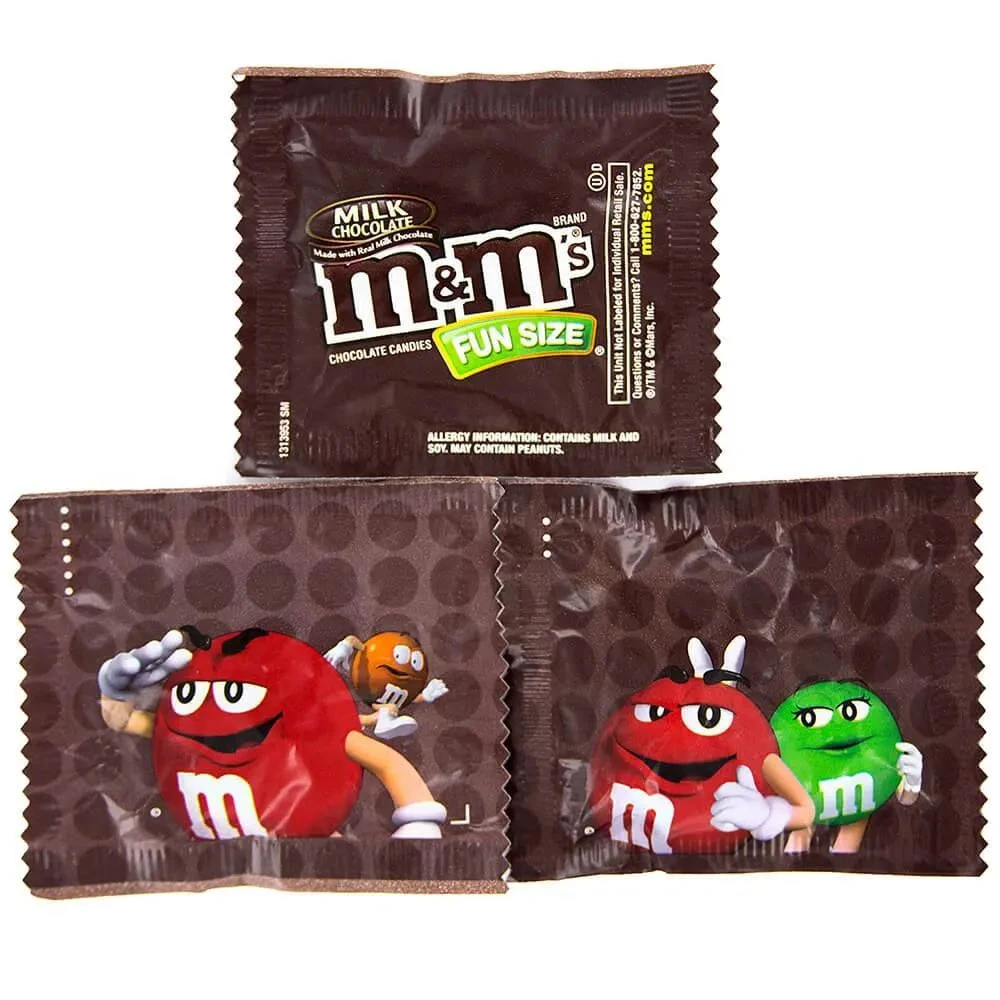 M&M's Candy Fun Size Packs - Milk Chocolate: 5LB Bag 1 M&M's Candy Fun Size Packs - Milk Chocolate: 5LB Bag