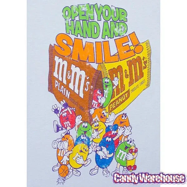 M&M's Open Your Hand And Smile Distressed T-Shirt - Youth - Small 2 M&M's Open Your Hand And Smile Distressed T-Shirt - Youth - Small - Image 2