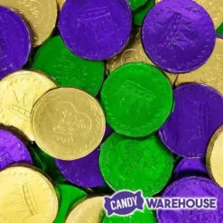 Mardi Gras Chocolate Coins Candy: 60-Piece Bag -Candy Promotion Sale mardi gras chocolate coins candy 60 piece bag candy warehouse 3