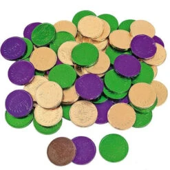 Mardi Gras Chocolate Coins Candy: 60-Piece Bag -Candy Promotion Sale mardi gras chocolate coins candy 60 piece bag candy warehouse 4