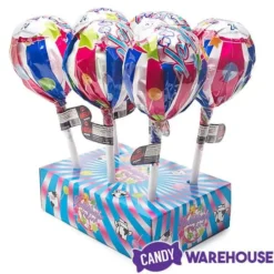 Mega Lollipops Giant Suckers: 6-Piece Display -Candy Promotion Sale mega lollipops giant suckers 6 piece display candy warehouse 7