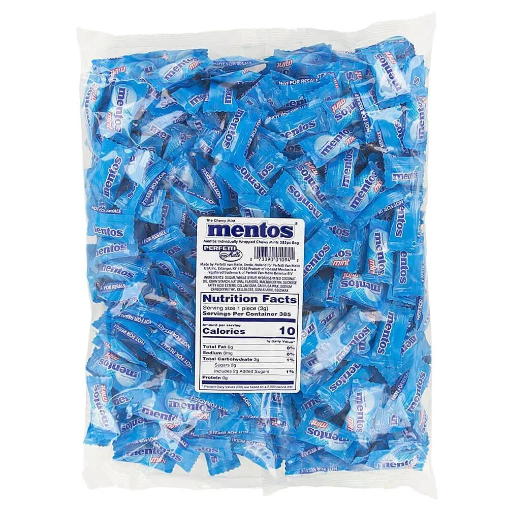 Mentos Mint Candy Single Packs: 385-Piece Bag 1 Mentos Mint Candy Single Packs: 385-Piece Bag