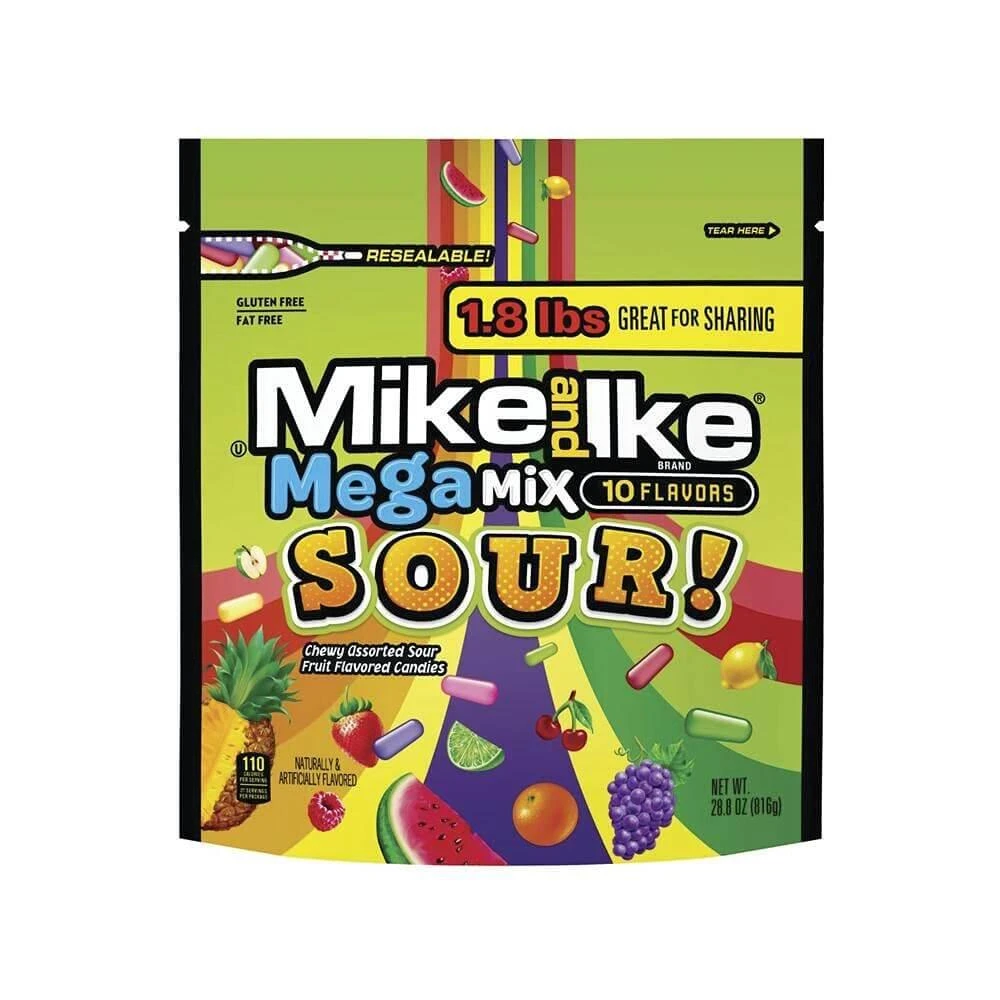Mike And Ike Mega Mix Sours 28.8-Ounce Bag 1 Mike And Ike Mega Mix Sours 28.8-Ounce Bag