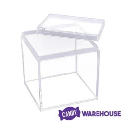 Mini Acrylic Favor Boxes - 5-Ounce Cube With Lid: 12-Piece Set -Candy Promotion Sale mini acrylic favor boxes 5 ounce cube with lid 12 piece set candy warehouse 6