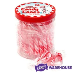 Mini Candy Canes - Red And White: 45-Piece Jar -Candy Promotion Sale mini candy canes red and white 45 piece jar candy warehouse 8