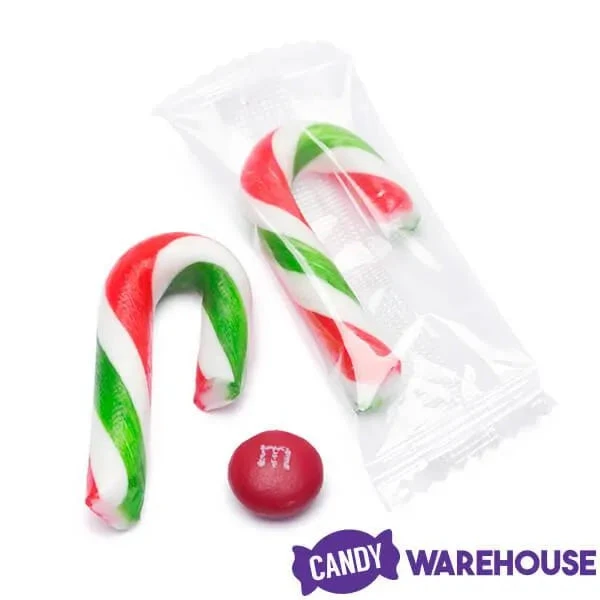 Mini Candy Canes - Red, Green, And White: 100-Piece Tub 8 Mini Candy Canes - Red, Green, And White: 100-Piece Tub - Image 8