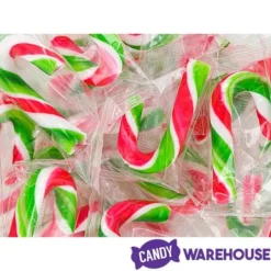 Mini Candy Canes - Red, Green, And White: 45-Piece Jar 10 Mini Candy Canes - Red, Green, And White: 45-Piece Jar -Candy Promotion Sale mini candy canes red green and white 45 piece jar candy warehouse 3