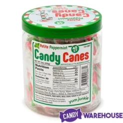 Mini Candy Canes - Red, Green, And White: 45-Piece Jar 11 Mini Candy Canes - Red, Green, And White: 45-Piece Jar -Candy Promotion Sale mini candy canes red green and white 45 piece jar candy warehouse 4