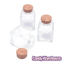 Mini Glass Favor Jars - 1.75-Ounce Square Jar With Cork Stopper: 12-Piece Set 9 Mini Glass Favor Jars - 1.75-Ounce Square Jar With Cork Stopper: 12-Piece Set -Candy Promotion Sale mini glass favor jars 1 75 ounce square jar with cork stopper 12 piece set candy warehouse 5