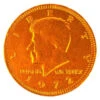 Orange Foiled Milk Chocolate Coins: 1LB Bag