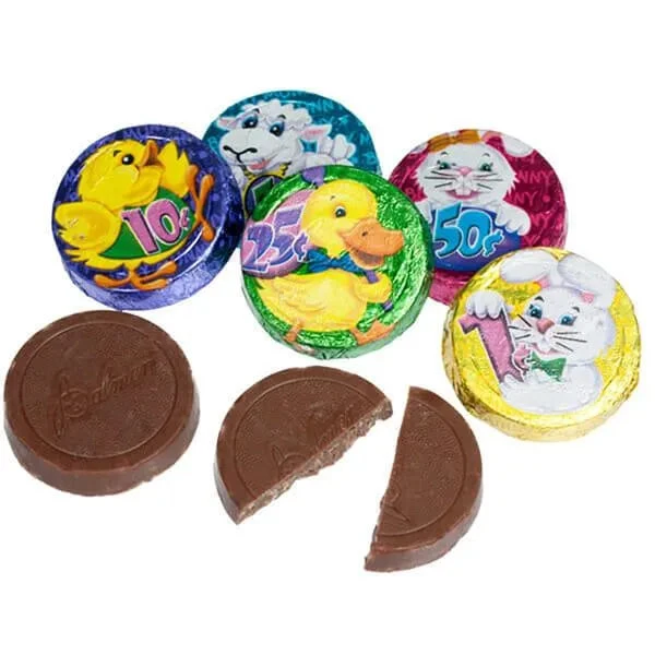 Palmer Bunny Munny Double Crisp Chocolate Coins: 4LB Bag 1 Palmer Bunny Munny Double Crisp Chocolate Coins: 4LB Bag