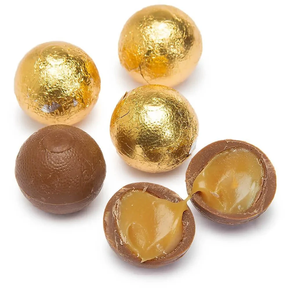 Palmer Foiled Caramel Filled Chocolate Candy Balls - Gold: 5LB Bag 1 Palmer Foiled Caramel Filled Chocolate Candy Balls - Gold: 5LB Bag