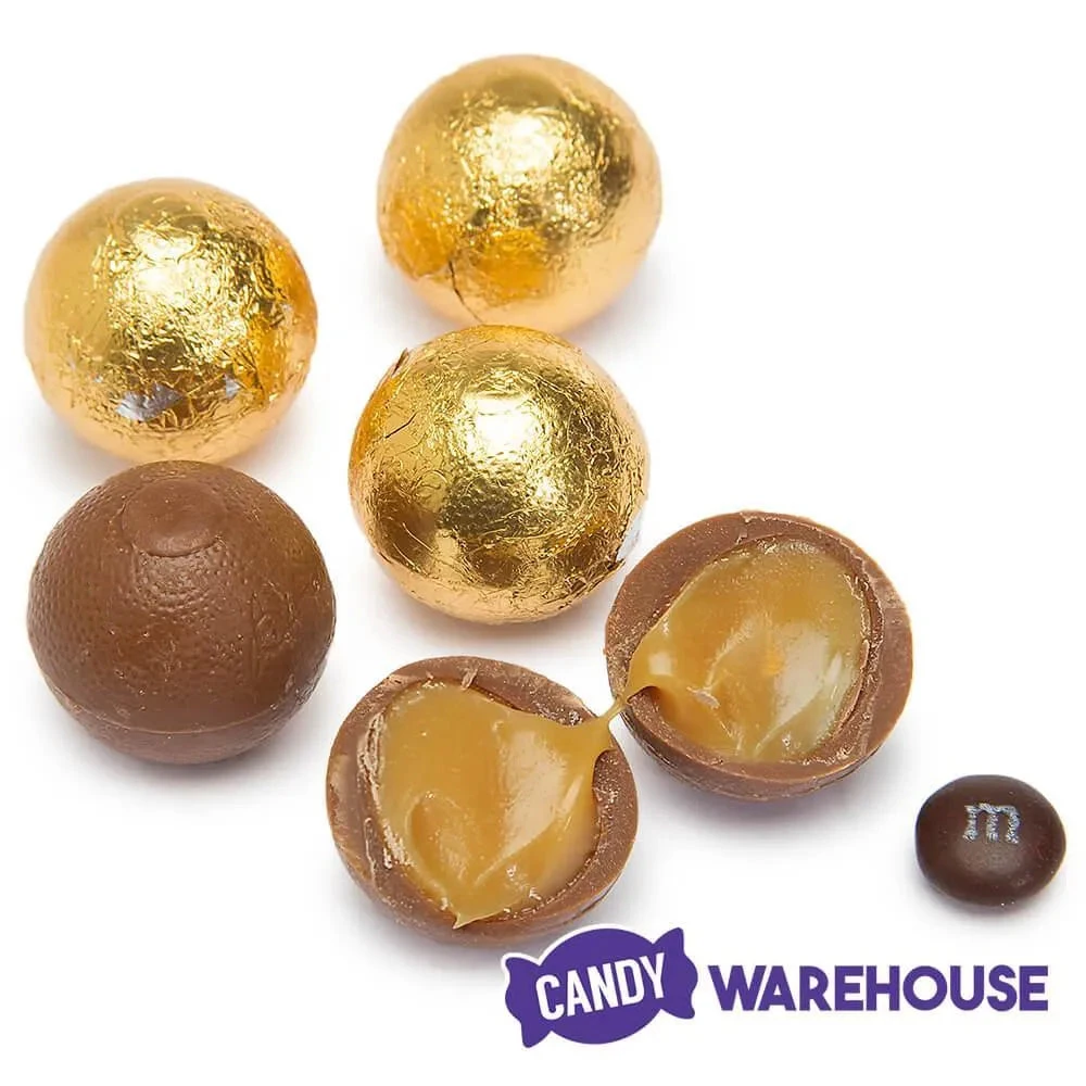 Palmer Foiled Caramel Filled Chocolate Candy Balls - Gold: 5LB Bag 4 Palmer Foiled Caramel Filled Chocolate Candy Balls - Gold: 5LB Bag - Image 4