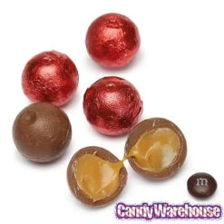 Palmer Foiled Caramel Filled Chocolate Candy Balls - Red: 5LB Bag -Candy Promotion Sale palmer foiled caramel filled chocolate candy balls red 5lb bag candy warehouse 3