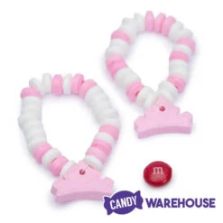 Pink And White Candy Bracelets: 12-Piece Bag -Candy Promotion Sale pink and white candy bracelets 12 piece bag candy warehouse 3