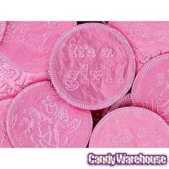 Pink Foiled Baby Girl Milk Chocolate Coins: 1LB Bag -Candy Promotion Sale pink foiled baby girl milk chocolate coins 1lb bag candy warehouse 4 67df0afb bc07 4d8e 9251 734fa6fe60db