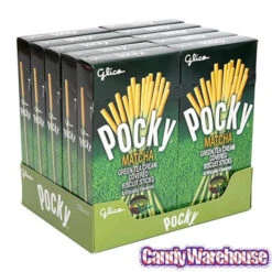 Pocky - Green Tea Cream Covered Biscuit Sticks Packs: 10-Piece Box -Candy Promotion Sale pocky green tea cream covered biscuit sticks packs 10 piece box candy warehouse 3