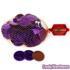 Purple Foiled Milk Chocolate Coins: 1LB Bag 5 Purple Foiled Milk Chocolate Coins: 1LB Bag -Candy Promotion Sale purple foiled milk chocolate coins 1lb bag candy warehouse 3