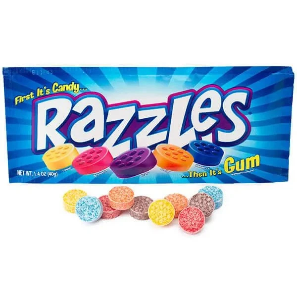 Razzles Candy Packs - Original: 24-Piece Box 1 Razzles Candy Packs - Original: 24-Piece Box