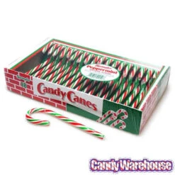Red - White - Green Peppermint Candy Canes: 18-Piece Box -Candy Promotion Sale red white green peppermint candy canes 18 piece box candy warehouse 4