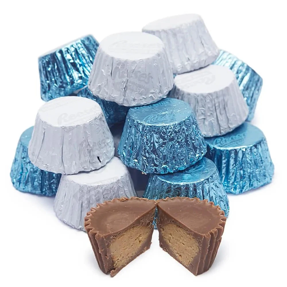 Reeses Peanut Butter Cups Color Combo - Light Blue And White: 400-Piece Box 1 Reeses Peanut Butter Cups Color Combo - Light Blue And White: 400-Piece Box