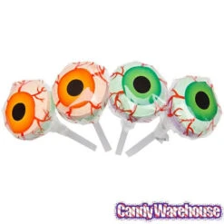 Scary Eyeballs Suckers: 45-Piece Box -Candy Promotion Sale scary eyeballs suckers 45 piece box candy warehouse 4