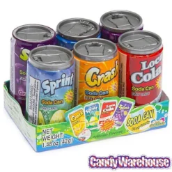 Soda Pop Fizzy Candy Cans Six-Packs: 12-Piece Box -Candy Promotion Sale soda pop fizzy candy cans six packs 12 piece box candy warehouse 4 1f6cf300 465c 4af5 a691 d8981ef25499