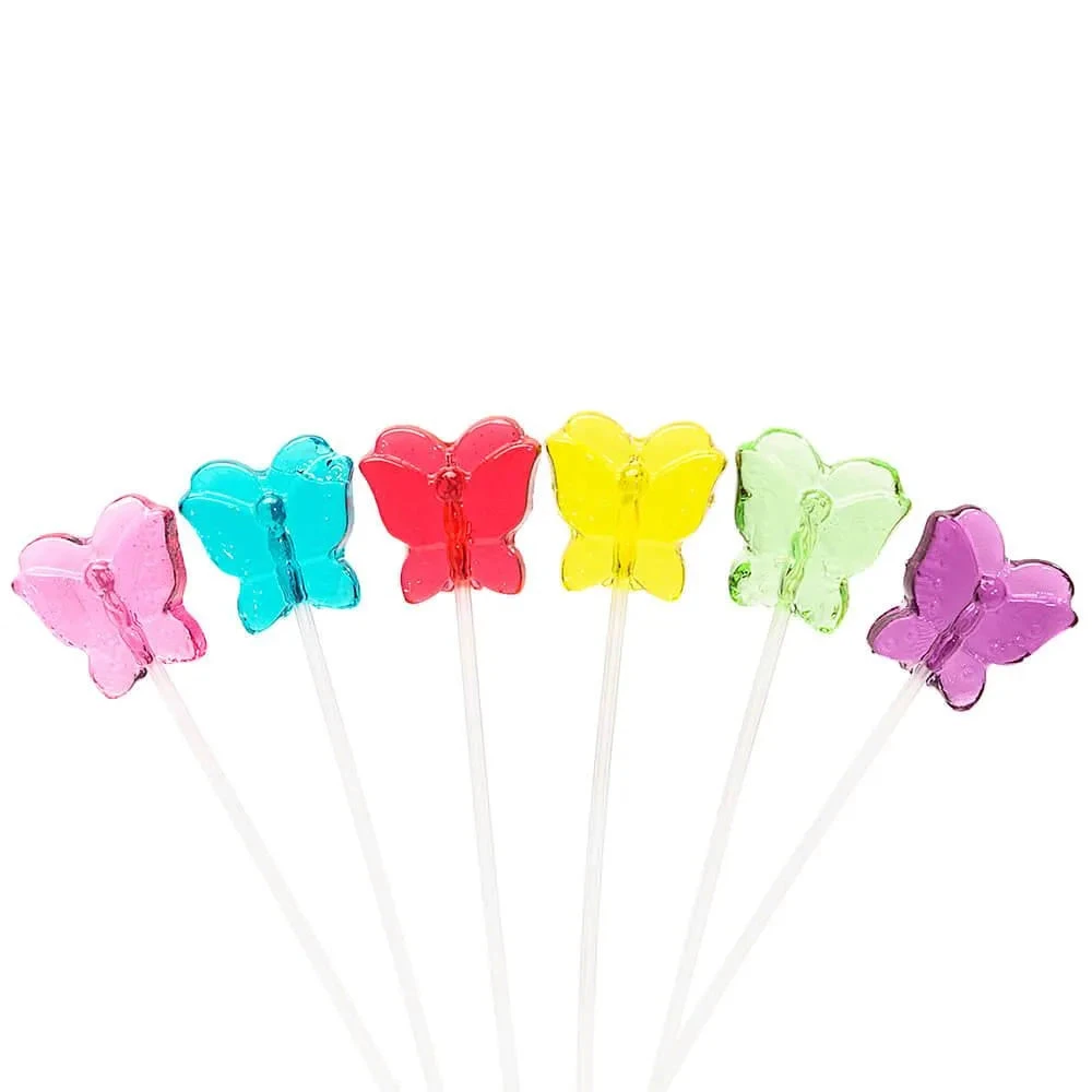 Sparkle Candy Butterfly Lollipops: 100-Piece Bag 1 Sparkle Candy Butterfly Lollipops: 100-Piece Bag