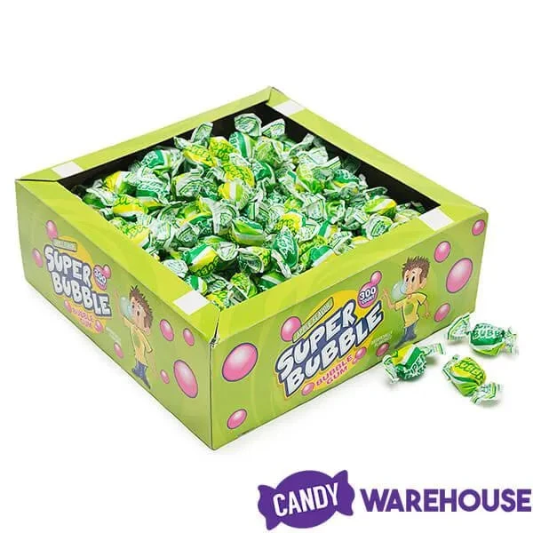 Super Bubble Gum - Apple: 300-Piece Box 2 Super Bubble Gum - Apple: 300-Piece Box - Image 2