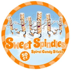 Sweet Spindles Mini Hard Candy Sticks - Orange: 50-Piece Jar -Candy Promotion Sale sweet spindles mini hard candy sticks orange 50 piece jar candy warehouse 4