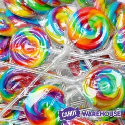 Swipple Pops Petite Swirl Ripple Lollipops - Rainbow Cherry: 60-Piece Tub -Candy Promotion Sale swipple pops petite swirl ripple lollipops rainbow cherry 60 piece tub candy warehouse 4