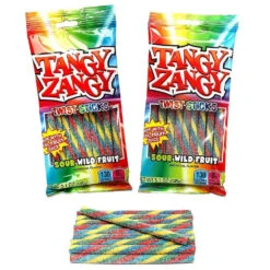 Tangy Zangy Twist Sticks Candy Packs - Sour Wild Fruit: 12-Piece Box